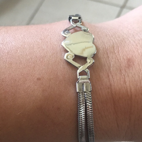 STERLING SILVER HEART BRACELET - Picture 7 of 8